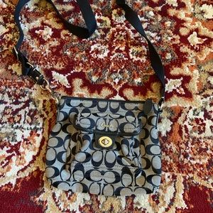 Black coach cross body bag